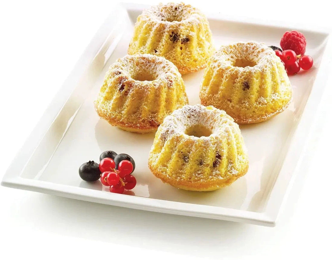 Silikomart - 2.7" x 1.4" Silicone 6 Compartment Gugelhopf Baking Mold - SF058