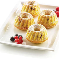 Silikomart - 2.7" x 1.4" Silicone 6 Compartment Gugelhopf Baking Mold - SF058