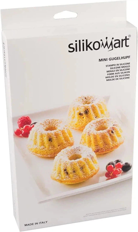 Silikomart - 2.7" x 1.4" Silicone 6 Compartment Gugelhopf Baking Mold - SF058