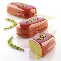 Silikomart - 2.7" x 1.4" x 0.7" Silicone Mini Classic Ice Cream/Cake Pop Baking Mold, Pack of 2 - GEL01M