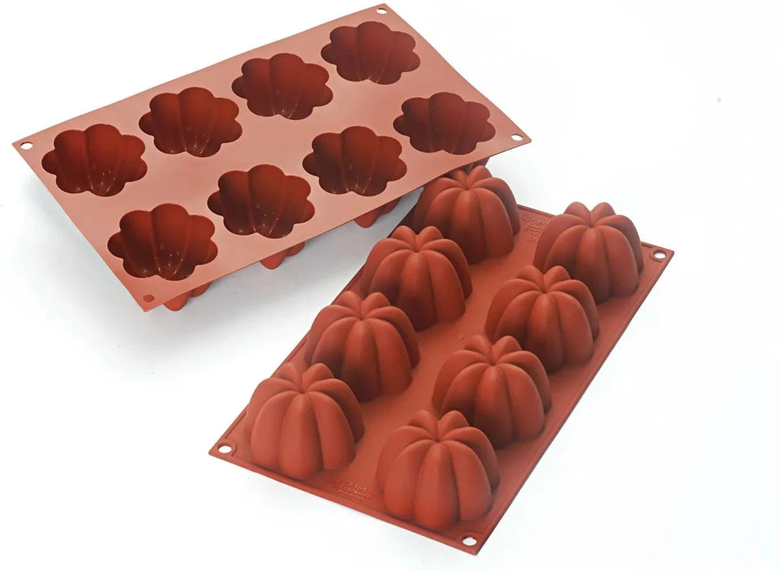 Silikomart - 2.7" x 1.9" Silicone #8 Compartment Charlotte Baking Mold - SF154