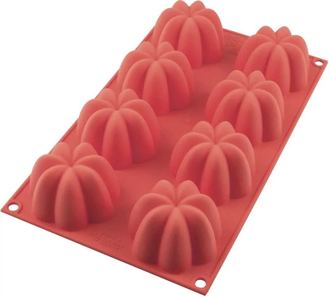 Silikomart - 2.7" x 1.9" Silicone #8 Compartment Charlotte Baking Mold - SF154