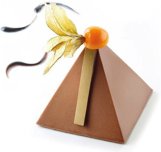 Silikomart - 2.8" x 2.8" x 2.3" Silicone Black 24 Compartment Pyramids Baking Mold - SQ057