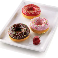 Silikomart - 2.9" x 0.9" x 1.1" Silicone #6 Compartment Donuts Baking Mold - SF170
