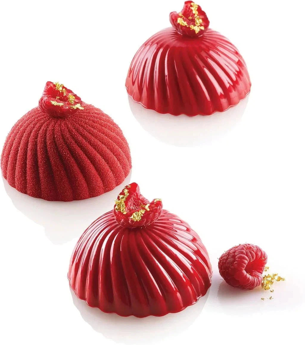 Silikomart - 2.9" x 1.4" Silicone 6 Compartment Parfum Baking Mold with Border - PARFUM110