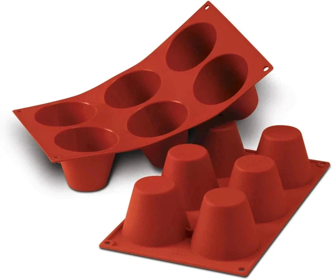 Silikomart - 2.9" x 2.3" Silicone 6 Compartment Big Muffins Baking Mold - SF052
