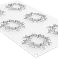 Silikomart - 2.95" Dessert-Top Silicone Baking Mold with 6 Cavities - FLORA 19