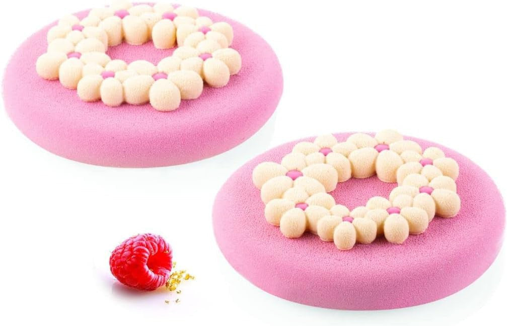 Silikomart - 2.95" Dessert-Top Silicone Baking Mold with 6 Cavities - FLORA 19