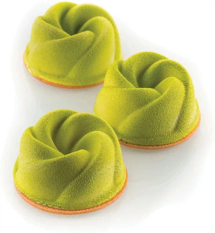 Silikomart - 3" x 1.4" Silicone #6 Compartment Vertigo Baking Mold - SF158