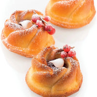 Silikomart - 3" x 1.4" Silicone #6 Compartment Vertigo Baking Mold - SF158