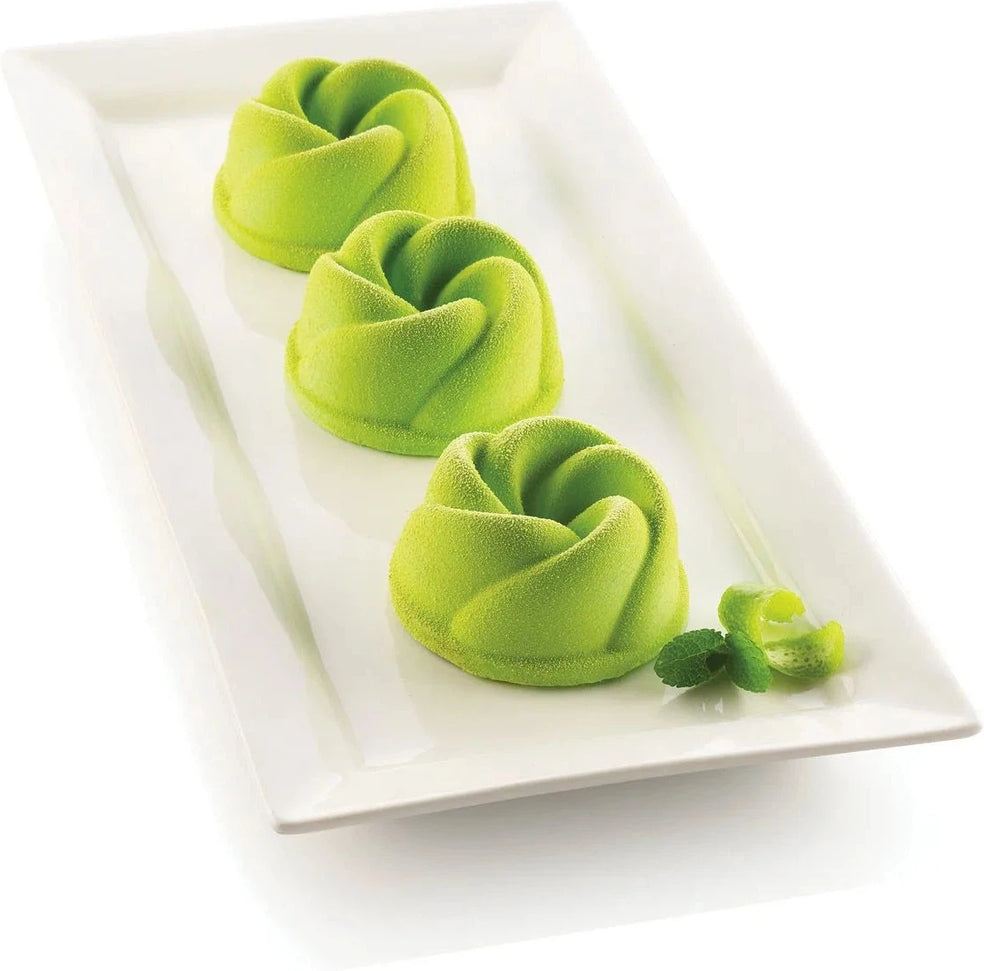 Silikomart - 3" x 1.4" Silicone #6 Compartment Vertigo Baking Mold - SF158