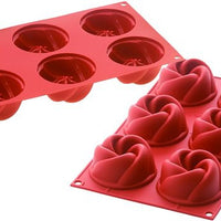 Silikomart - 3" x 1.4" Silicone #6 Compartment Vertigo Baking Mold - SF158