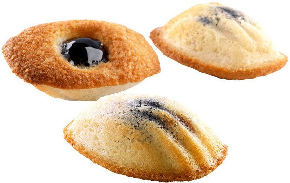 Silikomart - 3" x 1.75" x 0.7", Silicone Black 44 Compartment Madeleine Baking Mold - SQ005