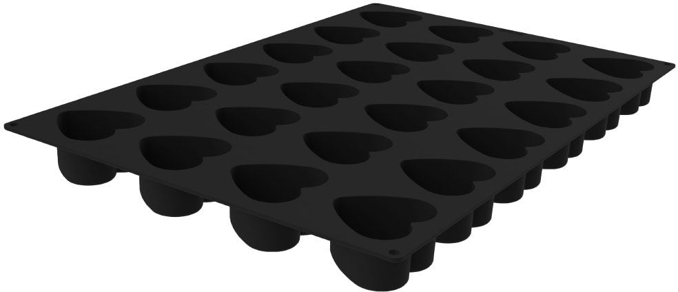 Silikomart - 3.1" Silicone Heart Baking & Freezing Mold with 24 Cavities - SQ086