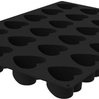 Silikomart - 3.1" Silicone Heart Baking & Freezing Mold with 24 Cavities - SQ086