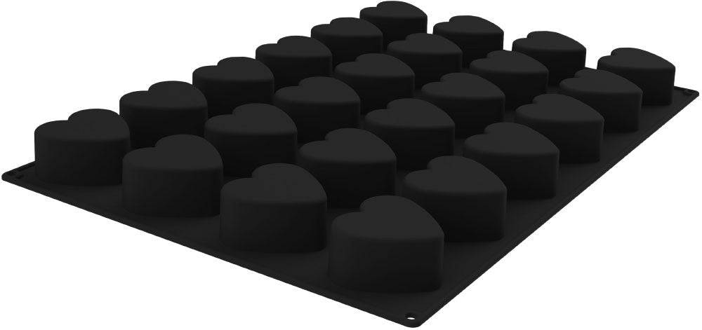 Silikomart - 3.1" Silicone Heart Baking & Freezing Mold with 24 Cavities - SQ086