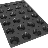 Silikomart - 3.1" x 1.3" Silicone Black 24 Compartment Briochettes Baking Mold - SQ001