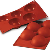 Silikomart - 3.1" x 1.5" Silicone 5 Compartment Half Spheres Baking Mold - SF001