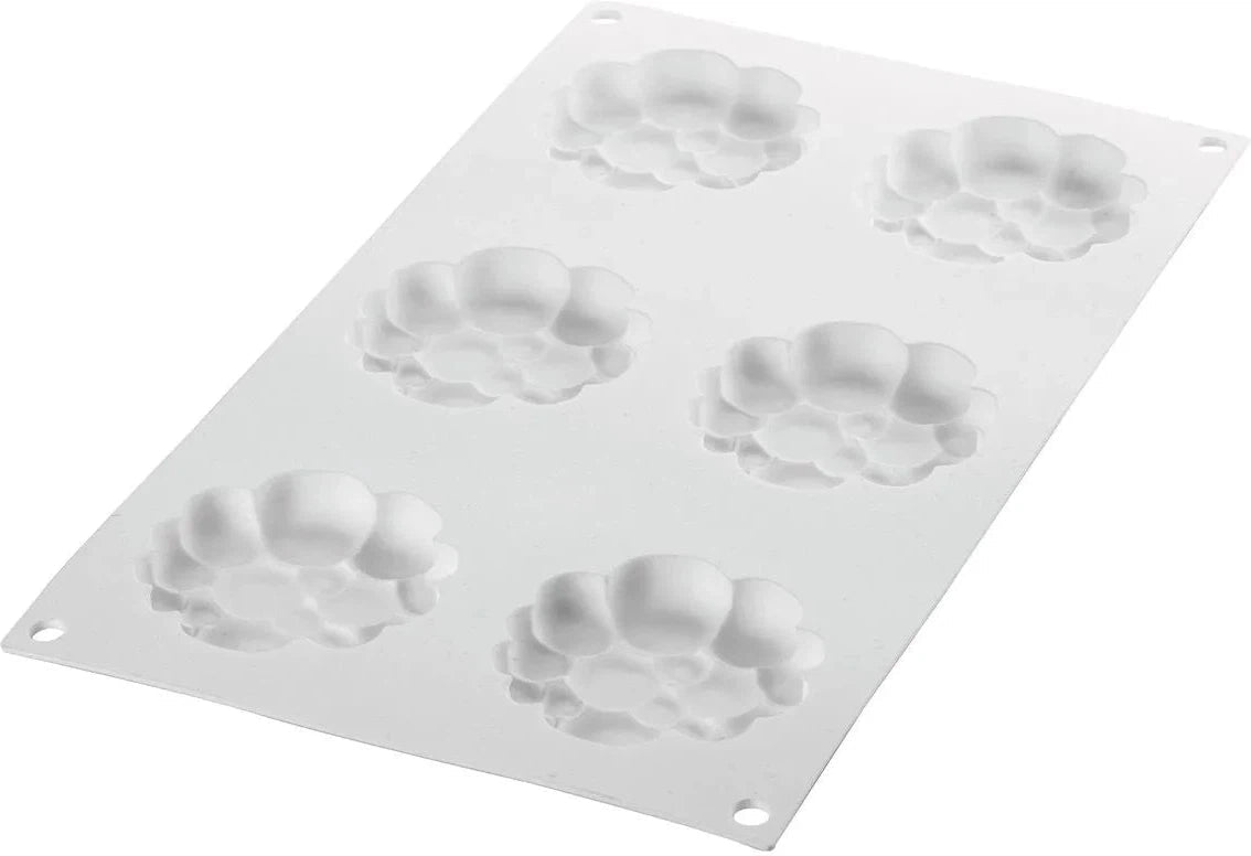 Silikomart - 3.1" x 2.7" Paradis Silicone Kit Tarte Ring, 6 Rings - KIT TARTE RING PARADIS