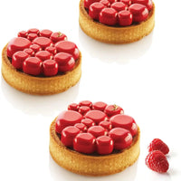 Silikomart - 3.1" x 2.7" Paradis Silicone Kit Tarte Ring, 6 Rings - KIT TARTE RING PARADIS