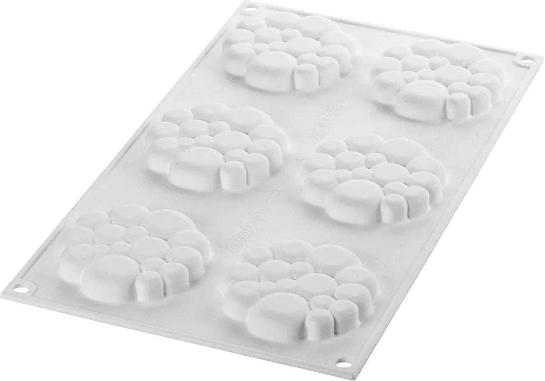 Silikomart - 3.1" x 2.7" Paradis Silicone Kit Tarte Ring, 6 Rings - KIT TARTE RING PARADIS