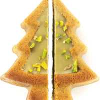 Silikomart - 3.2" x 2.6" x 1.2" Silicone #8 Compartment Pino Tree Baking Mold - SF108