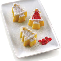 Silikomart - 3.2" x 2.6" x 1.2" Silicone #8 Compartment Pino Tree Baking Mold - SF108