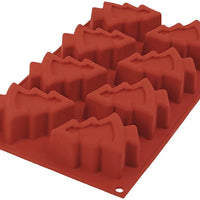 Silikomart - 3.2" x 2.6" x 1.2" Silicone #8 Compartment Pino Tree Baking Mold - SF108