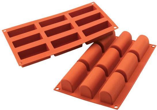 Silikomart - 3.3" x 1.2" x 1.3" Silicone #9 Compartment Midi Buche Baking Mold - SF130
