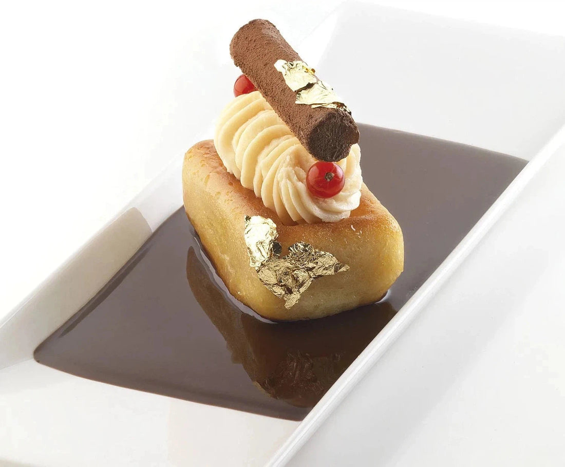 Silikomart - 3.4" x 1.8" x 0.9" Silicone #7 Compartment Rettangolo Baking Mold - SF110