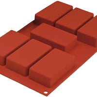 Silikomart - 3.4" x 1.8" x 0.9" Silicone #7 Compartment Rettangolo Baking Mold - SF110
