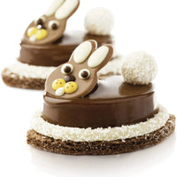 Silikomart - 3.4" x 2" x 0.9" Silicone #6 Compartment Oval Baking Mold - SF111