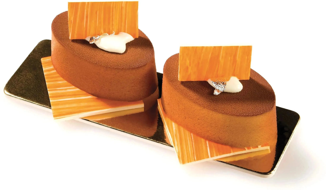 Silikomart - 3.4" x 2" x 0.9" Silicone #6 Compartment Oval Baking Mold - SF111