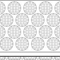 Silikomart - 3.5" x 0.9" Silicone Black 18 Compartment Round Waffle Baking Mold - SQ051
