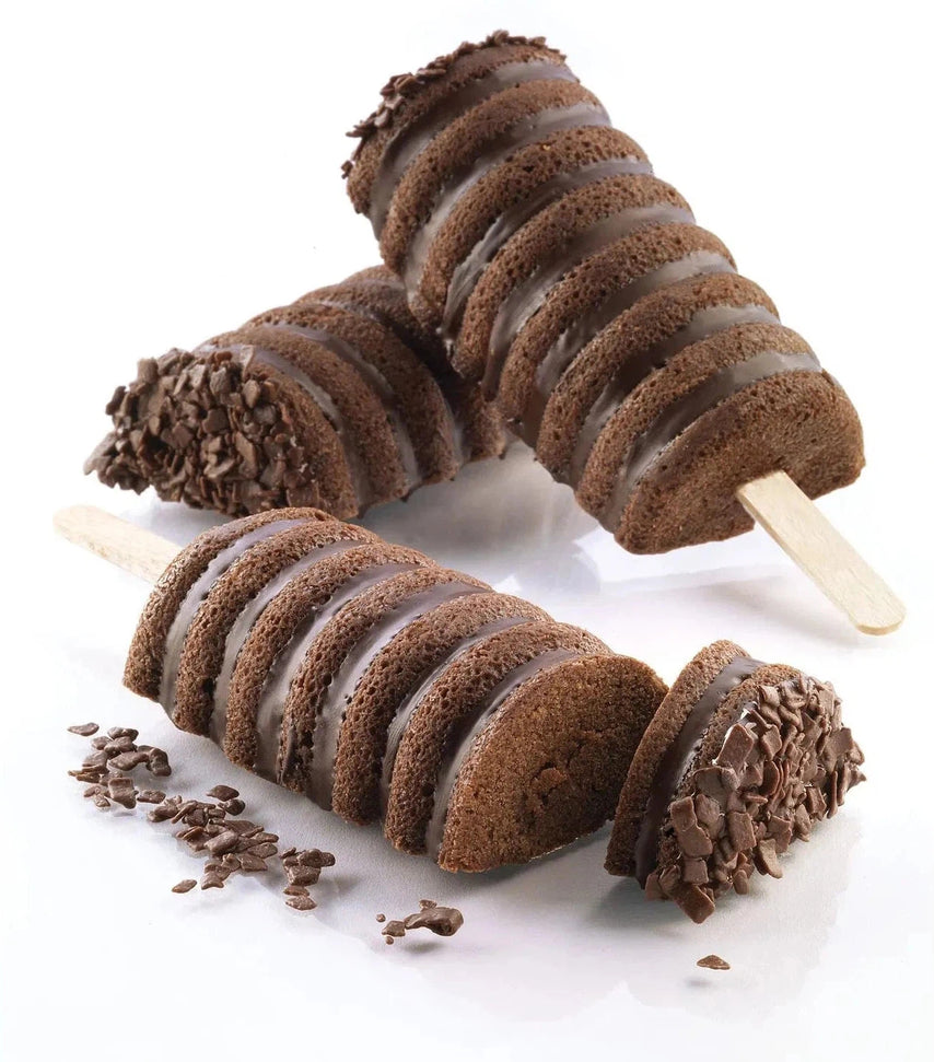 Silikomart - 3.6" x 1.7" x 1" Silicone Tango Baking Moulds, Pack of 2 - GEL04