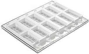 Silikomart - 3.6" x 1.8" x 0.9" Silicone Choco Sticks Moulds, Pack of 2 - GEL02 CHOCO