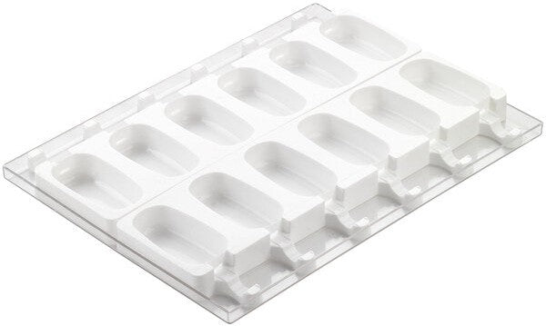 Silikomart - 3.6" x 1.8" x 0.9" Silicone Classic Ice Cream/Cake Pop Baking Mold, Pack of 2 - GEL01