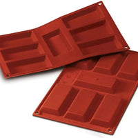Silikomart - 3.7" x 1.7" Silicone 7 Compartment Big Financiers Baking Mold - SF054