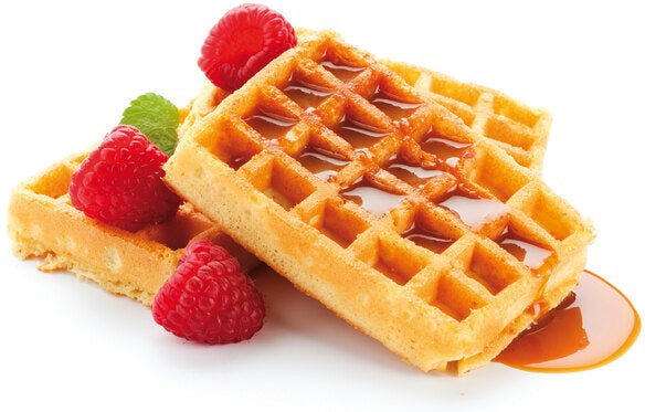 Silikomart - 3.7" x 2.7" x 0.9" Silicone Black 20 Compartment Round Waffle Baking Mold - SQ052