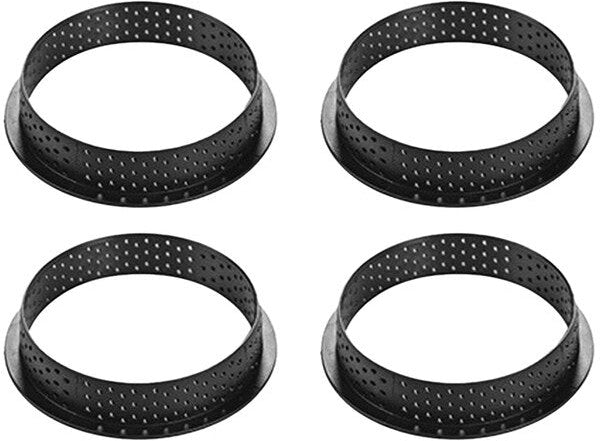 Silikomart - 3.9" x 0.7" 4 Compartment Round Silicone Composite Tarte Ring with #4 Rings - TART RING 100