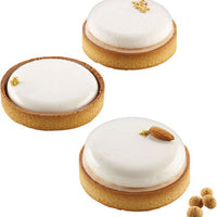 Silikomart - 3.9" x 0.7" 4 Compartment Round Silicone Composite Tarte Ring with #4 Rings - TART RING 100