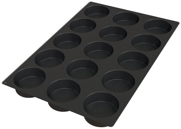 Silikomart - 4.1" x 1.5" Silicone Black 15 Compartment Disco Baking Mold - SQ067