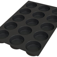 Silikomart - 4.1" x 1.5" Silicone Black 15 Compartment Disco Baking Mold - SQ067