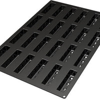 Silikomart - 4.6" x 1.1" x 1.2" Silicone Black 24 Compartment Pois Baking Mold - SQ023