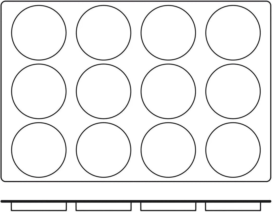 Silikomart - 4.7" 12 Disc Black Silicone Baking Mold - SQ029