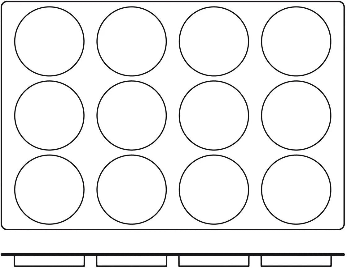 Silikomart - 4.7" 12 Disc Black Silicone Baking Mold - SQ029