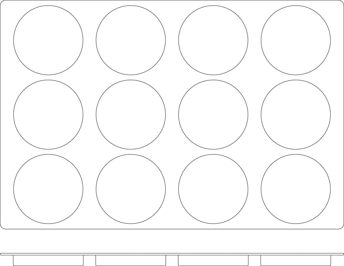Silikomart - 4.7" 12 Disc Black Silicone Baking Mold - SQ029