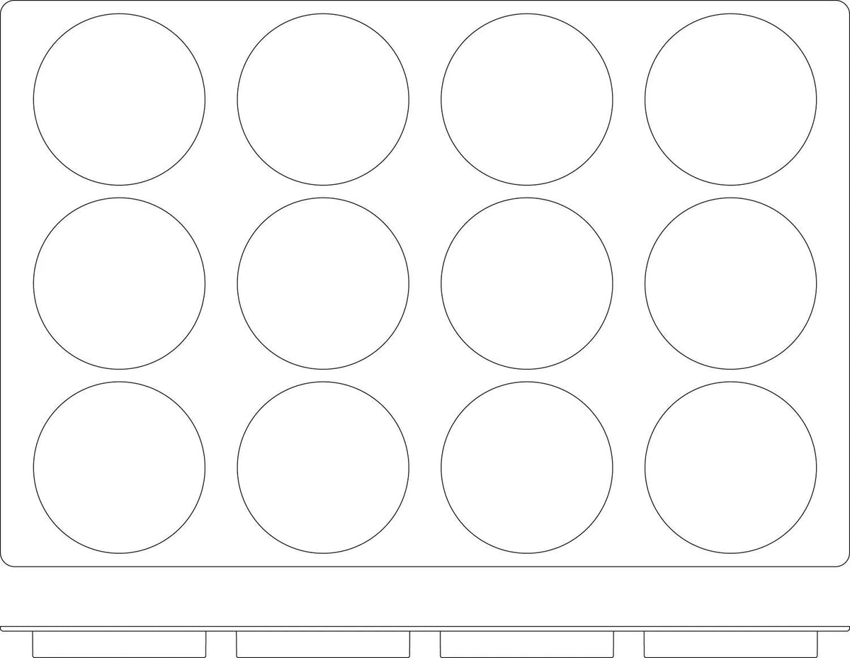 Silikomart - 4.7" 12 Disc Black Silicone Baking Mold - SQ029