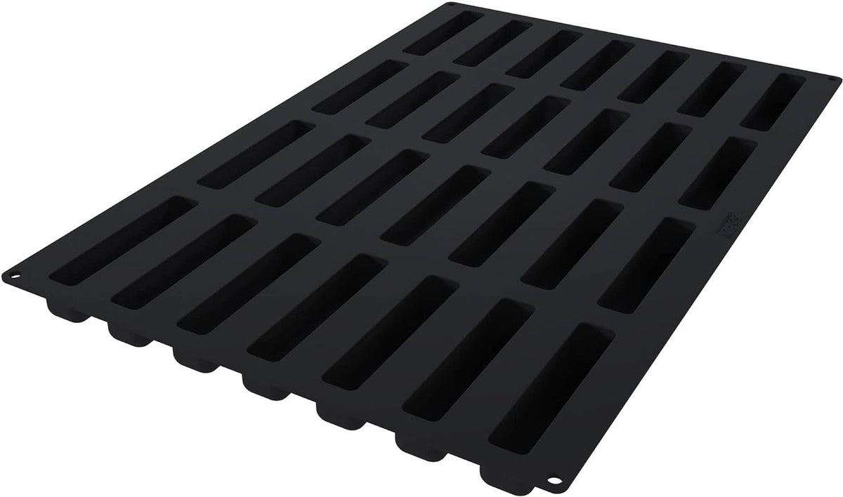 Silikomart - 5.1" Stripe Éclair Professional-Size Silicone Mold with 28 Cavities - SQ083