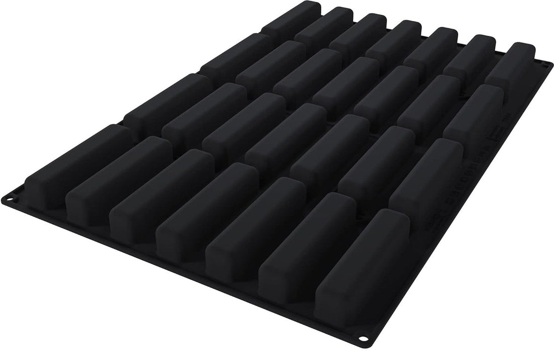 Silikomart - 5.1" Stripe Éclair Professional-Size Silicone Mold with 28 Cavities - SQ083